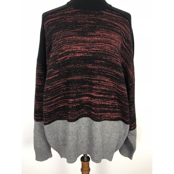 Alexander Wang Marbled Colorblock Pullover Sweater Wool Cashmere - Picture 3 of 8